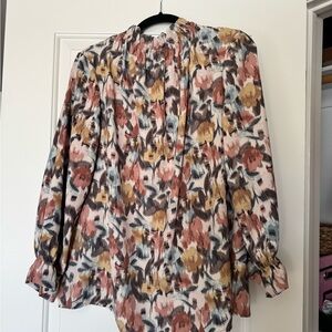 Chic Multicolor Floral Women's Blouse